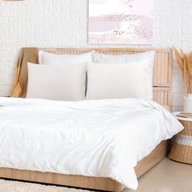 PiccoCasa 100% Cotton Pillowcases Set of 2, Soft Breathable Pillow Covers with Zipper Closure Bedroom Modern Hotel Pillow Case Isabelline 50 x 75cm