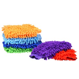 JNAWA 6Pcs Car Wash Gloves Special Car Wash Gloves Scratch-Resistant Scrubbing Car Gloves Car Rag Car Double-Sided Car Cleaning Tools Home Cleaning Gloves