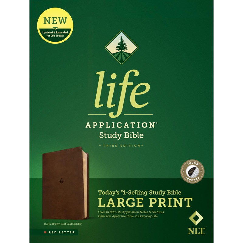 NLT Life Application Study Bible, Third Edition, Large Print (LeatherLike,