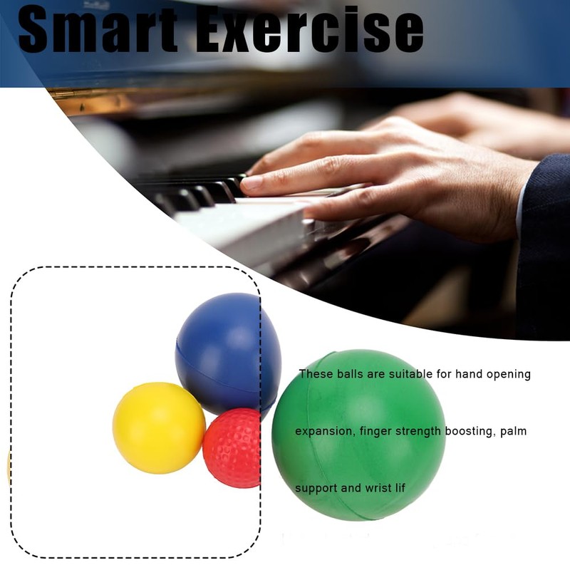 lvifloae 4Pcs Hand Exercise Ball Finger Therapy Ball Anxiety Relief