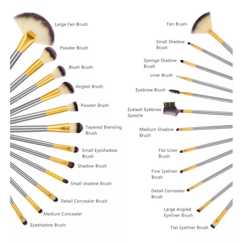 All Might Set 24 Brochas De Maquillaje Profesionales Alta Calidad