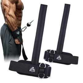 Correas de levantamiento de pesas: correas antideslizantes para muñeca con anillos dobles en D para levantamiento muerto, pull-ups y entrenamiento de máquina de cables