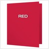 Oxford Two-Pocket Folders w/Fasteners, Red, Letter Size, 25 per Box