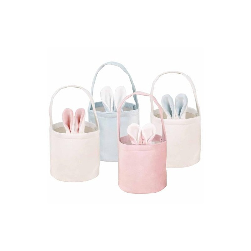 HERZWILD 4 x Easter Baskets with Handle, Easter Basket Children's