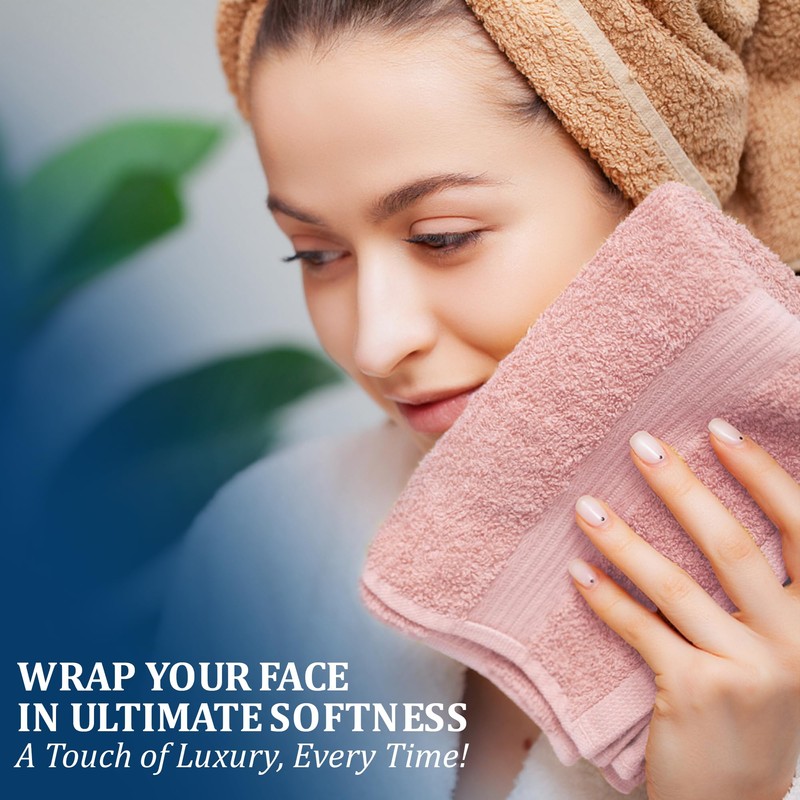 Towelogy Zero Twist Face Cloths 33x33cm - 100% Egyptian Cotton