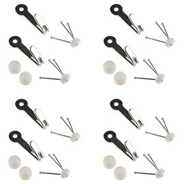 Fukui Metal Crafts 4292 Gypsum Board Wood Wall Compatible Metal Fittings J Hook S (Single) (2 Pieces) x 4 Sets