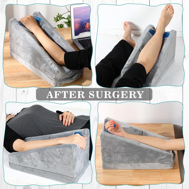 Buryeah Arm Elevation Pillow with 2 Pockets, Soft Ergonomic Support