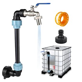 IBC Tank Accessories Outlet Tap 3/4 Inches: S60 x 6 IBC Gooseneck Brass IBC Tap for 1000 L Water Tank Accessories Rain Water Tank Water Barrel IBC Container