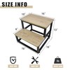 SZLHANJZ Step Stool, Wood and Metal Step for Adults Kids,