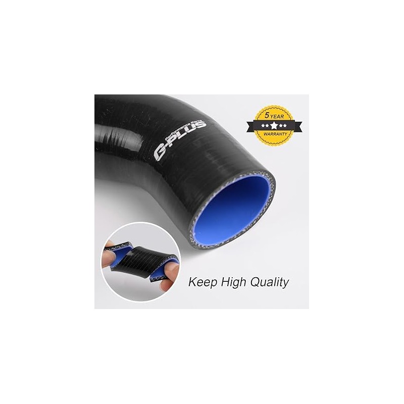 PIT66 Silicone Radiator Coolant Hose Kit Clamps, Compatible with 1982-1992