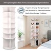 Aosute 360° Rotating Shoe Storage Tower, White, 7-Tier Display Rack