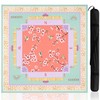 Gueiddi Premium Pink Floral Mahjong Mat 33"x33" , Smooth Glide