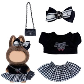 La-bu Doll Clothes, Dress to Impress Dolls, 4 Pcs Outfit Set with Bow, Top, Skirt and Bag, Perfect Doll Outfit Accessories for Girls and Boys Birthday Gifts