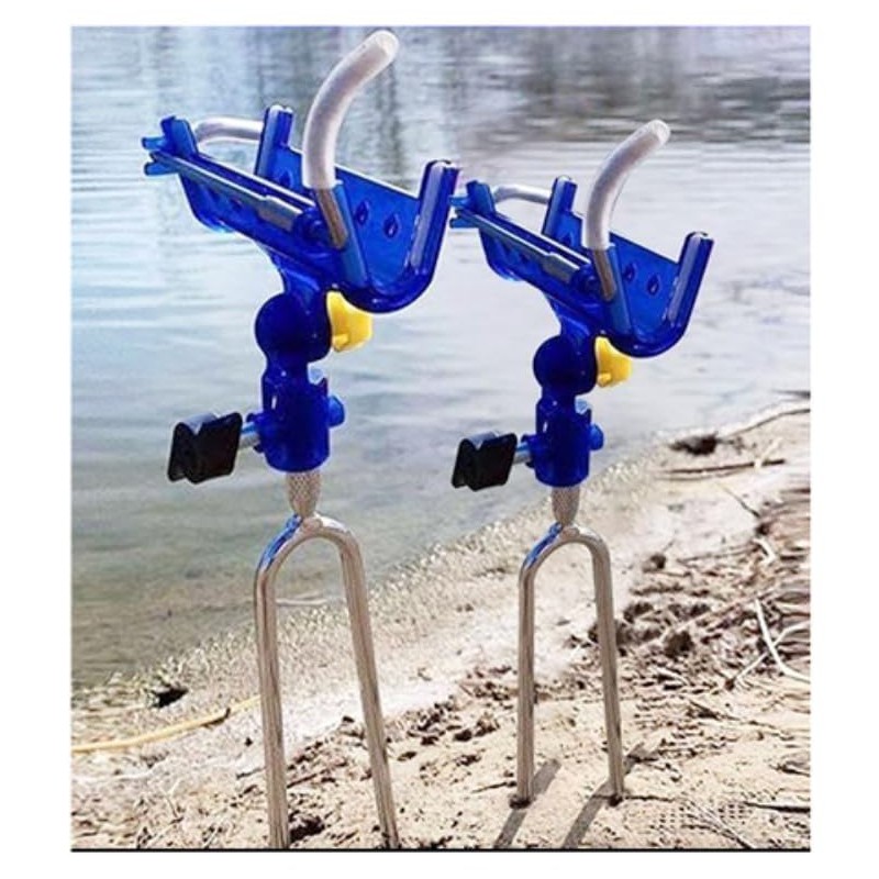 2 Pack Heavy Duty Thick Metal Catfish Rod Holder, Bank