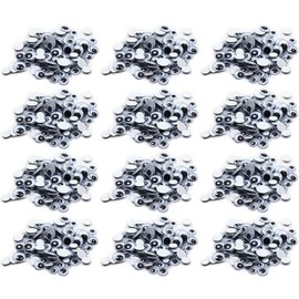 Charles Leonard Assorted Peel'n Stick Wiggle Eyes, Black, 100 Per Pack, 12 Packs