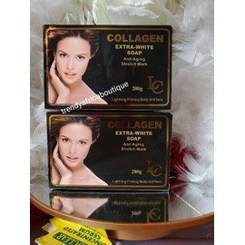 LUXE COSTMETICS Collagen Extra WHITE SOAP.  Anti-aging, Anti-aging Stretch Marks👌200g X 1 Sale