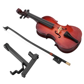 ciciglow Miniature cello 5.5 inch wooden music model with stand, cello bow and miniature cello bag for a perfect Christmas and birthday gift.