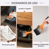 Brocha de cerdas Naturales, Mango de plástico,(1 Pulgada, 2 Pulgadas,