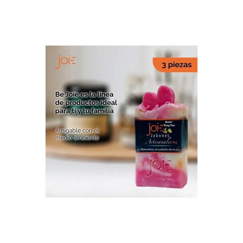 Jabón Artesanal Natural De Avena Con Ylang Ylang (pack 6)
