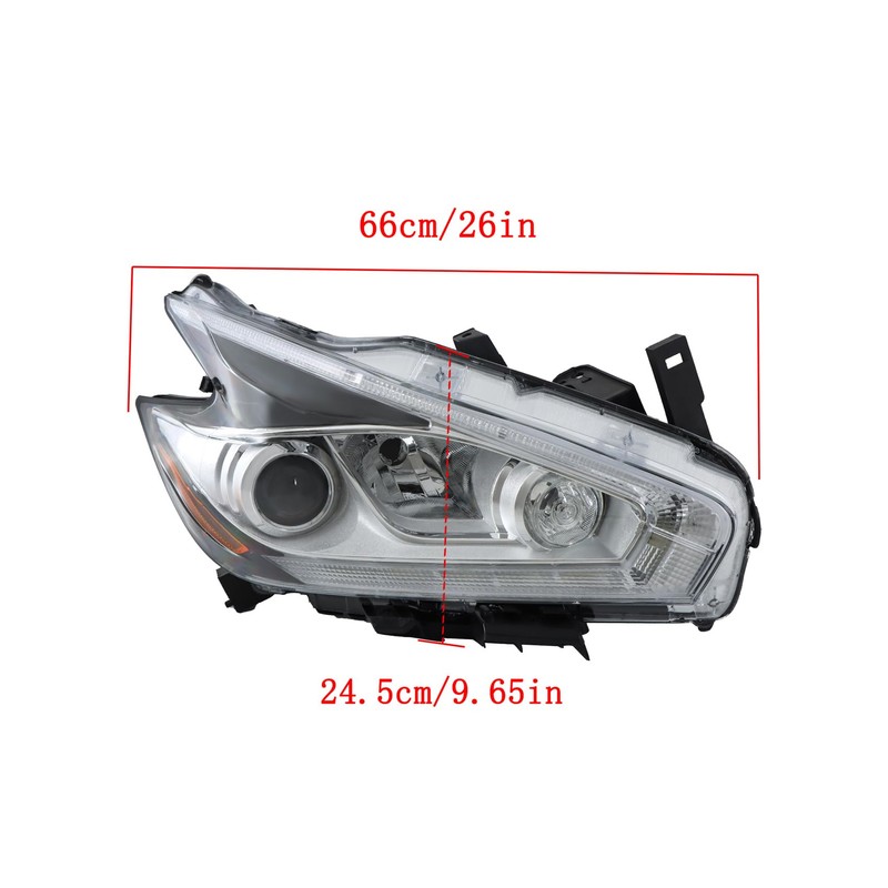 labwork Headlight Assembly Replacement for Murano 2015-2016 Headlights Halogen w/DRL