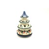 Polish Pottery Christmas Tree Luminary - Medium (7") - Red