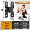 Mdkave Invisible Hinges for Cabinet Doors,Completely 180° Hidden Hinges,Concealed Door