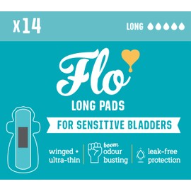 FLO Organic Sensitive Bladder Long Bamboo Pads (14 Pads)