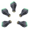 Kework 3.5mm 3 Pole Female Jack to 3-Screw Green Terminal
