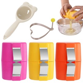 5pcs Egg Shell Opener and Cracker Tool, Stainless Steel Egg Opener with Egg-Shaped Groove Design, Compact and Durable for Home Kitchen and Outdoor Use