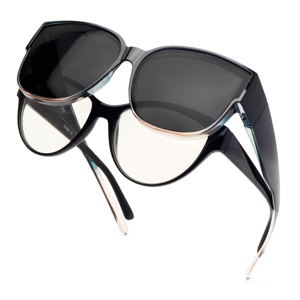 Face Shadow Polarised Over Sunglasses for Women Over Normal Glasses,