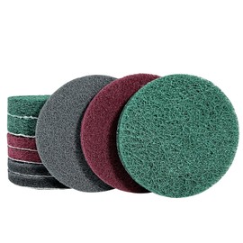 SHUOHONG Pack of 8 Sanding Sponge, Sanding Fleece Disc for Random Orbital Sander, Polishing Disc 125 mm for Metal Including Stainless Steel, Stone, Wood, Plastic Etc (Green, Red)
