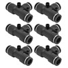 10pcs Pneumatic Tube Fitting Durable PVC Stable Sealing Corrosion Resistance