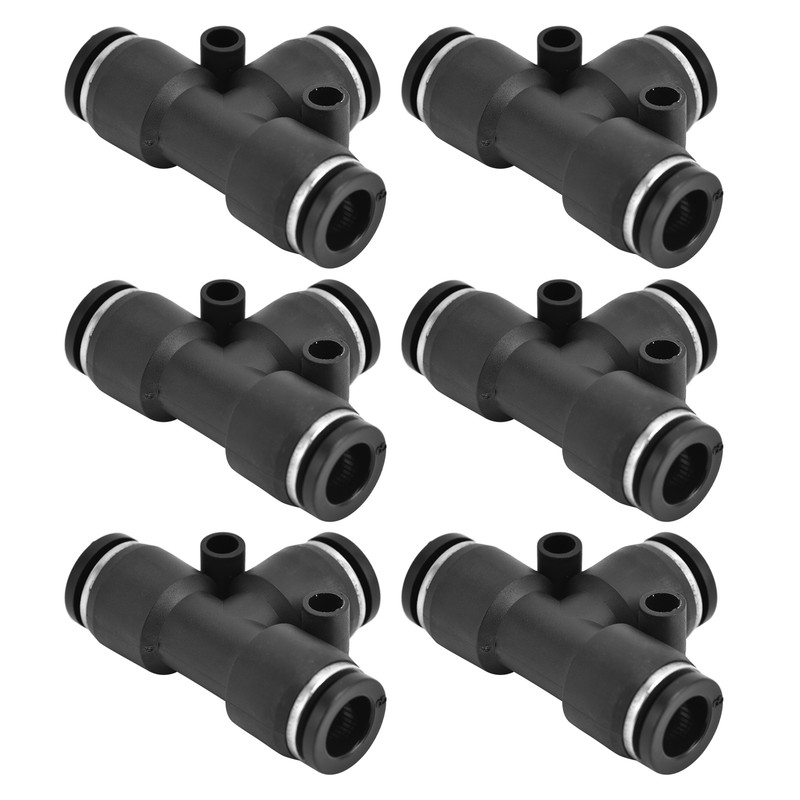 10pcs Pneumatic Tube Fitting Durable PVC Stable Sealing Corrosion Resistance