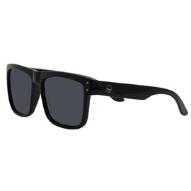 I-SEA Men's V Lander Polarized Sunglasses - Mens Sunglasses with Scratch-Resistant & Hydrophobic-Coated Lenses, Trendy Sunglasses with Polycarbonate Frame - Black Rubber Frame, Smoke Polarized Lens