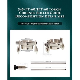 S45 Circinus Roller Guide Plasma Circle Guide Compass Wheel for S45 S25 PT-60 IPT-60 Plasma Cutting Torch PKG1