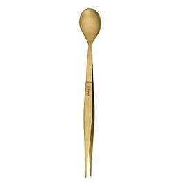 triangle FinalTouch 50 493 17 01_G Tasting Spoon with Tweezers Gold Professional Quality 2-in-1 Spoon and Kitchen Tweezers