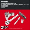 CRAFTSMAN Mechanics Tool Set, 24 Piece, 1/4 Inch Drive SAE