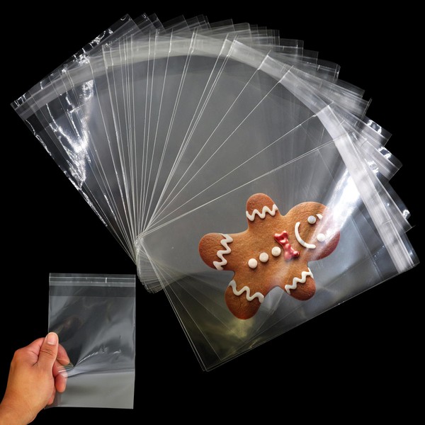 50 Clear Self Seal Craft Cellophane Bags (4" x 6")