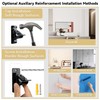 8PCS No Drill Curtain Rod Bracket, Self Adhesive Curtain Rod
