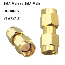 Boobrie Upgraded SMA Male to SMA Male Adapter DC-18GHz SMA Male to Male Coaxial SMA Adapter Male to Male SMA Male Male Connector WiFi Adapter for FPV Drone Signal Booster Wireless LAN Device