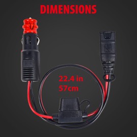 Wuidail Wire Harness Compatible with NOCO GC003 X-Connect Genius Smart Battery Chargers 12V Dual-Size Male Plug Accessory