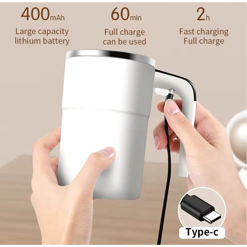 Stainless Automatic Stirring Cup Rechargeable Portable Coffee Electric Stirring Stainless