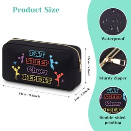 Cheerleading Gifts for Women Makeup Bag Cheer Gifts for Women Cheerleading Bag for Women Teammates Toiletry Accessories Gifts Cheer Gifts for Cheerleaders Christmas Birthday Gifts for Women Her