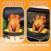 IPROUDER Cast Iron Chicken Roaster, Pre-Seasoned Vertical Poultry Roaster with