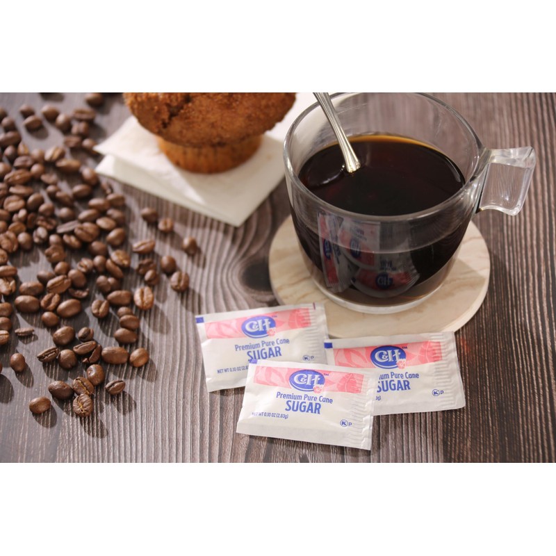C&H Premium Pure Cane Sugar Packets, 0.10 Ounce (2.8 Gram)