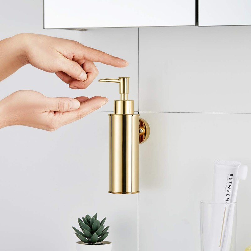 BGL Soap Dispenser Stainless Steel 304 Gold Wall Mount Liquid