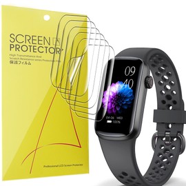 Compatible with Mgaolo Fitness Tracker Screen Protector, Lamshaw Full Coverage TPU Clear Film Compatible for Mgaolo H91 Fitness Tracker-1.47 Inches (TPU-6 Pack)
