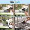 Window Vacuum Squeegee Cordless, 2000Pa Electric Window Cleaner Tool