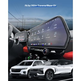 LANTU 4PCS Car Screen Protector for 2024 2025 Chevy Traverse RS/Z71/LT/LS & 2024 2025 Blazer EV Accessories 17.7In Navigation+11In Dashboard Nano Touchscreen Protector Film HD Clear Bubble Free