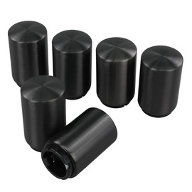 Begale abridor de botellas de cerveza de acero inoxidable, paquete de 6, abridor de tapa de botella con botón magnético, negro